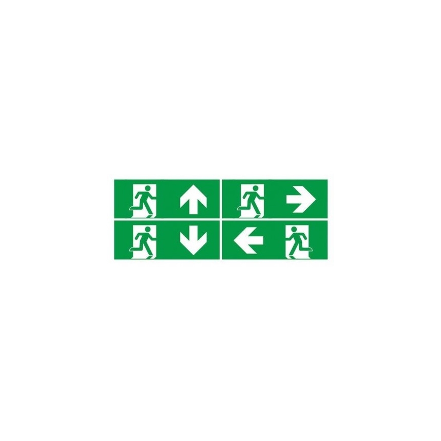 LED avarinė lemputė su įprastu funkcionalumo testu EMERGENCY EXIT LED/3W/230V 6400K IP65
