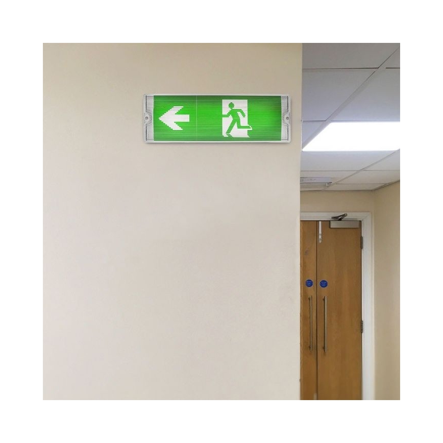 LED avarinė lemputė EMERGENCY EXIT LED/3W/230V IP65 6000K 1200mAh