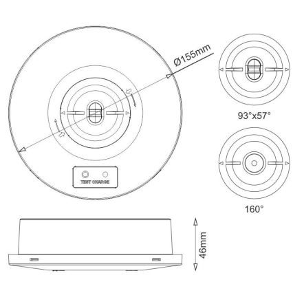 LED avarinė lemputė LED/2W/230V 6000K IP65 3200 mAh