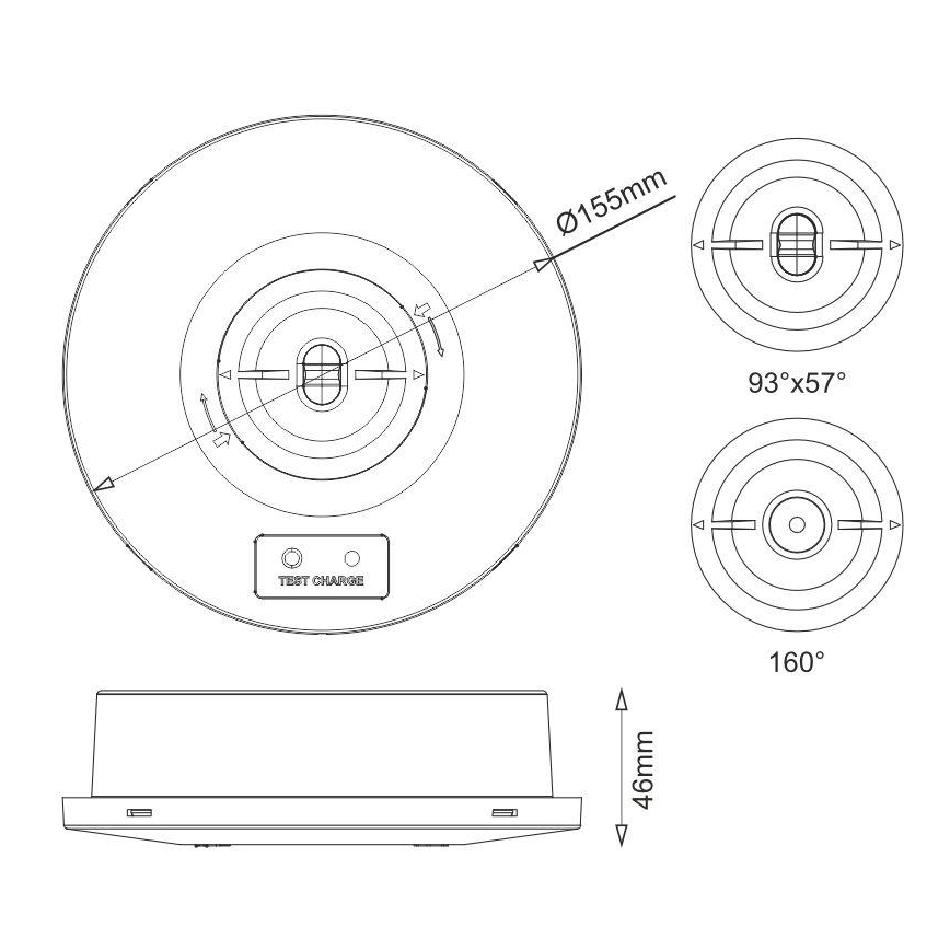 LED avarinė lemputė LED/2W/230V 6000K IP65 3200 mAh