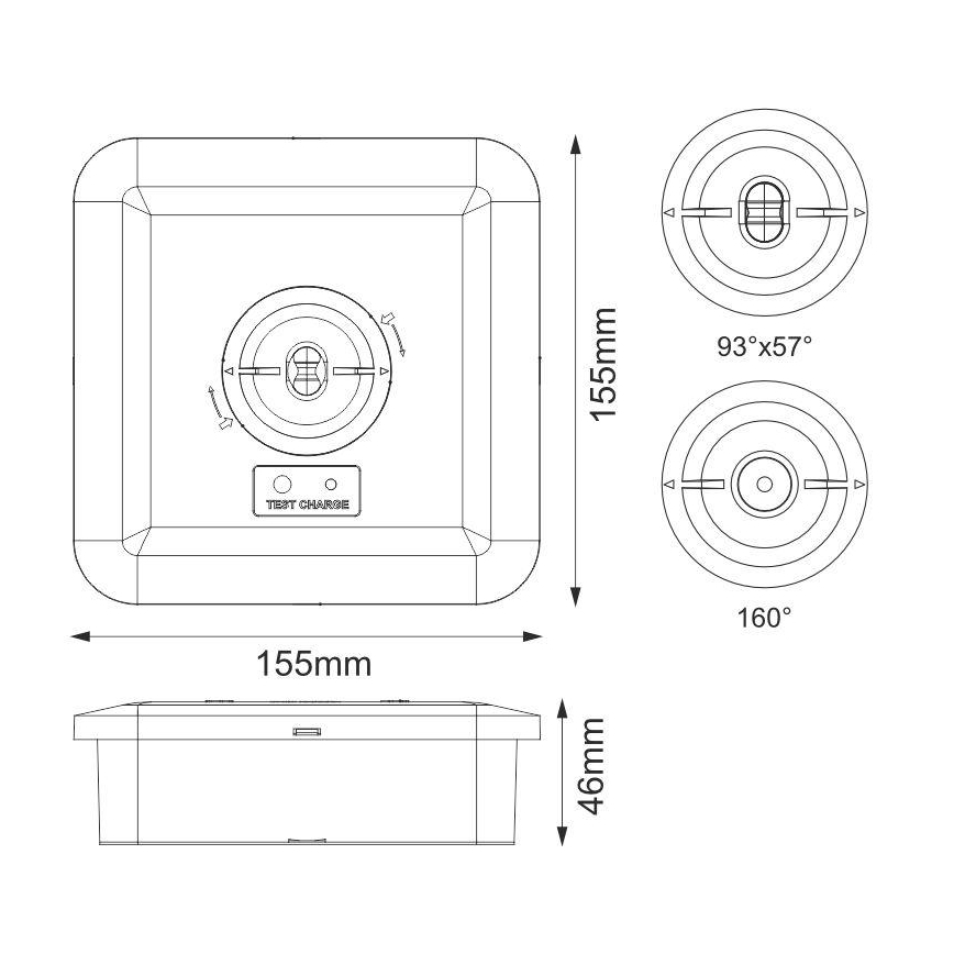 LED avarinė lemputė LED/2W/230V 6000K IP65 3200 mAh