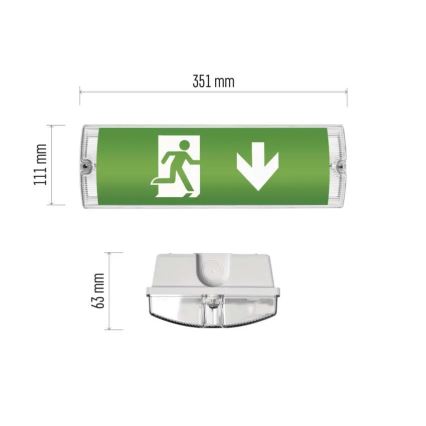 LED avarinė lemputė LED/3W/230V 6000K IP65