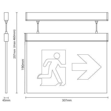 LED avarinė lemputė LED/4W/230V 6000K