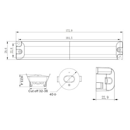 LED Avarinis Įleidžiamas šviestuvas GATRION LED/1W/230V 6000K