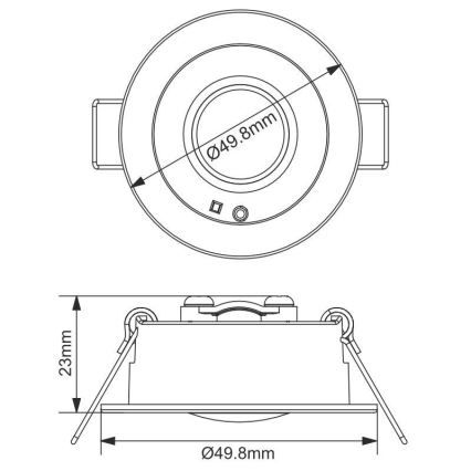 LED Avarinis Įleidžiamas šviestuvas LED/1,2W/230V 6000K