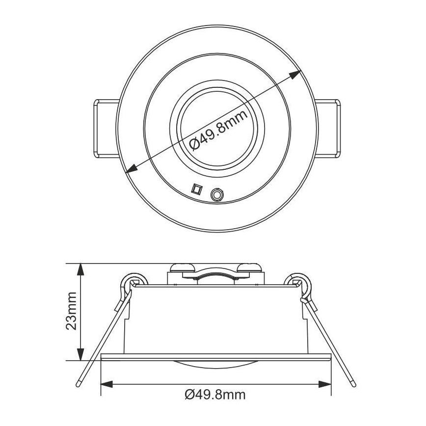 LED Avarinis Įleidžiamas šviestuvas LED/1,2W/230V 6000K