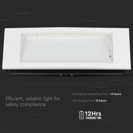 LED Avarinis šviestuvas EMERGENCY EXIT SAMSUNG CHIP LED/3,8W/230V 6000K