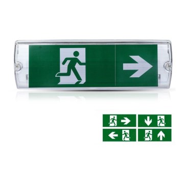 LED Avarinis šviestuvas EMERGENCY EXIT SAMSUNG CHIP LED/4W/230V 6000K IP65
