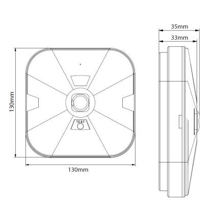 LED avarinis šviestuvas GATRION LED/3/1W/3,2V 6000K 3000 mAh IP54 baltas