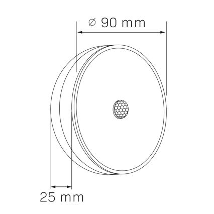 LED Baldų apšvietimas su jutikliu LED/1,2W/4,5V 3xAA matinis chromas