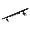 LED Bodinė šviesa TRACER 2xGU10/10W/230V + LED/20W 1 m juoda