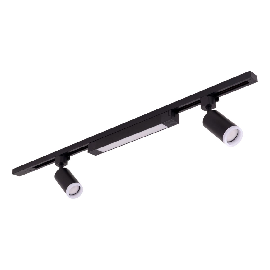 LED Bodinė šviesa TRACER 2xGU10/10W/230V + LED/20W 1 m juoda