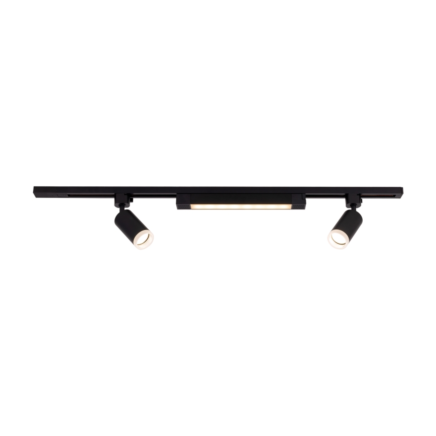 LED Bodinė šviesa TRACER 2xGU10/10W/230V + LED/20W 1 m juoda