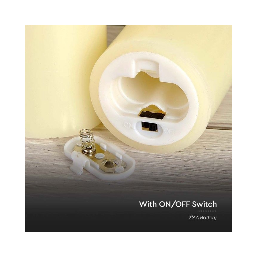 LED Candle LED/2xAA šilta balta 11 cm