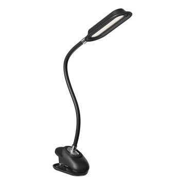 LED+CCT Reguliuojamas stalo šviestuvas su spaustuku CLIP LED/7,5W/230V 3000/4200/5000K juodas