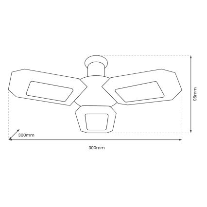 LED Ceiling Prožektoriaus šviestuvas 3xE27/16,7W/230V 4000K