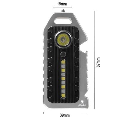 LED Daugiafunkcinis pritemdomas įkraunamas žibintuvėlis LED/1W/5V IP44 400 mAh 50 lm