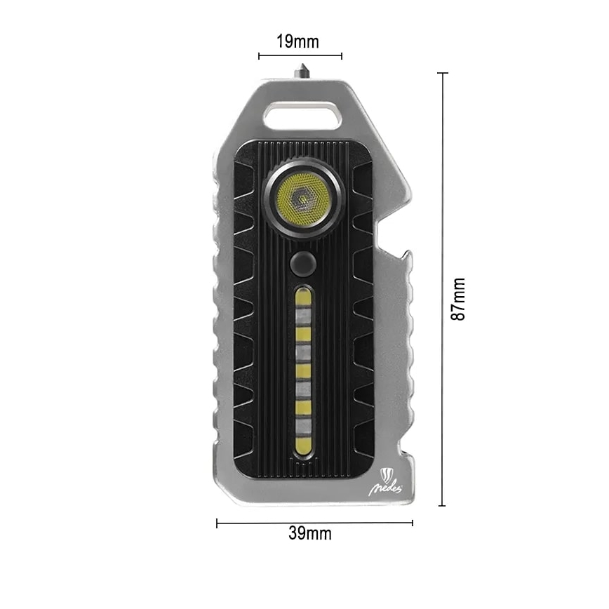 LED Daugiafunkcinis pritemdomas įkraunamas žibintuvėlis LED/1W/5V IP44 400 mAh 50 lm