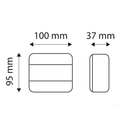 LED daugiafunkcis galinis žibintas MULTI LED/1,5W/12V IP65 raudona/oranžinė