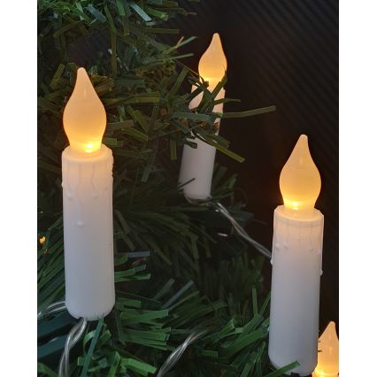 LED dekoratyvinė girlianda 10xLED/2xAA 1,65 m šiltai balta žvakutės