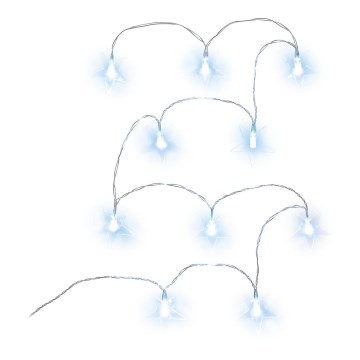 LED dekoratyvinė girlianda 10xLED/2xAA 1,8m šaltai balta