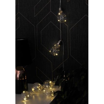 LED dekoratyvinė girlianda SMOLDER 2,1 m 10xLED/2xAA