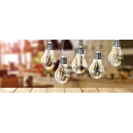 LED dekoratyvinė girlianda SMOLDER 2,1 m 10xLED/2xAA
