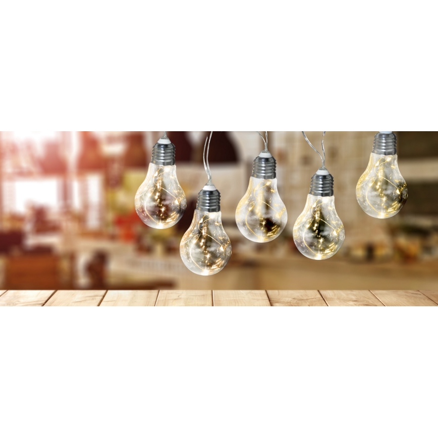 LED dekoratyvinė girlianda SMOLDER 2,1 m 10xLED/2xAA