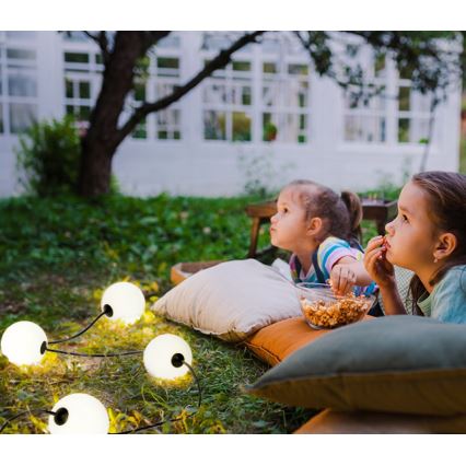 LED Dekoratyvinė lauko girlianda 10xLED/0,8W/230V IP67 2500K 7,7 m