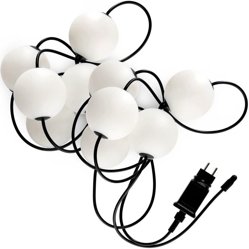 LED Dekoratyvinė lauko girlianda 10xLED/0,8W/230V IP67 2500K 7,7 m