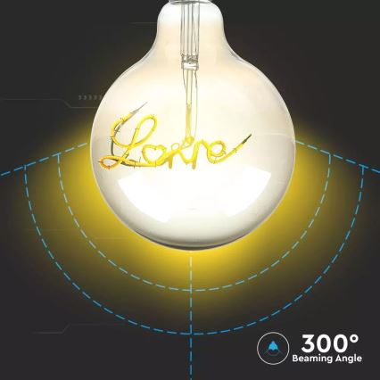 LED dekoratyvinė lemputė FILAMENT G125 E27/5W/230V 2200K