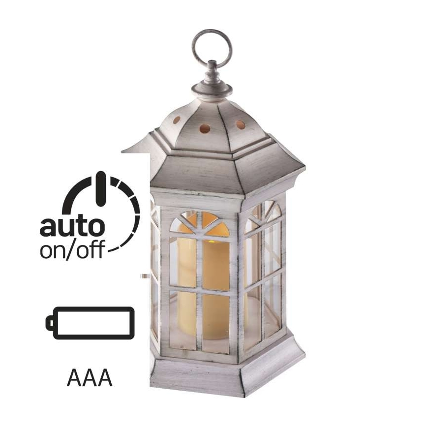 LED Dekoratyvinis žibintas 1xLED/0,6W/3xAAA pilka