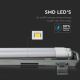 LED Didelio našumo fluorescencinis šviestuvas T8 2xG13/10W/230V 6400K 60cm IP65