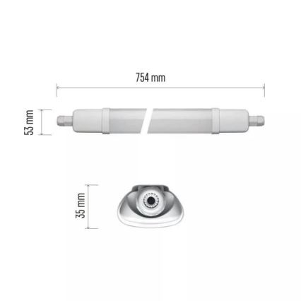 LED Didelio našumo šviestuvas LED/18W/230V IP65 4000K