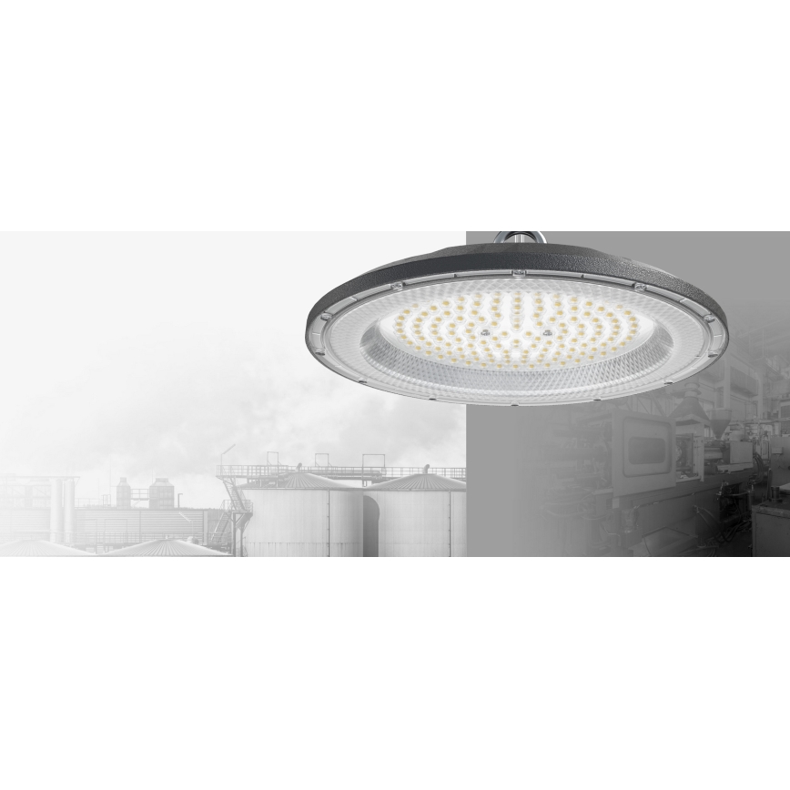 LED Didelio našumo techninis šviestuvas HIGHBAY LED/200W/230V 4500K IP65 pilka