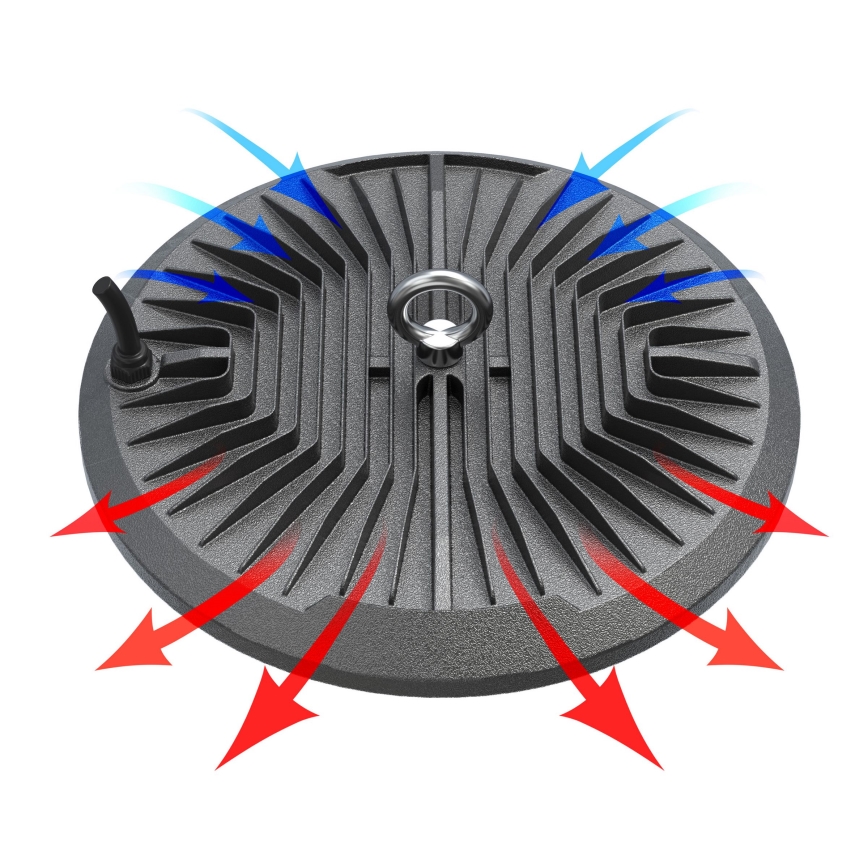 LED Didelio našumo techninis šviestuvas HIGHBAY LED/200W/230V 4500K IP65 pilka