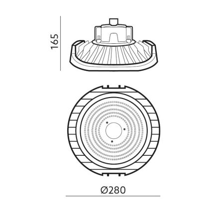 LED šviesos reguliavimas technical heavy-duty šviestuvas NINA HIGHBAY LED/110W/230V 4000K IP65