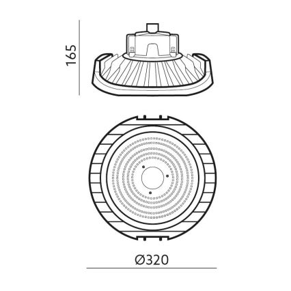 LED šviesos reguliavimas technical heavy-duty šviestuvas NINA HIGHBAY LED/200W/230V 4000K IP65