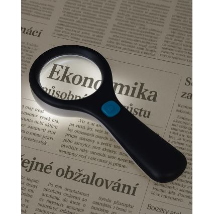 LED didinamasis stiklas 3× padidinimas su LED apšvietimu/3W/2xAAA IP22