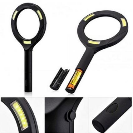 LED Didintuvas 5×ZOOM su foniniu apšvietimu LED/3W/2xAA IP44