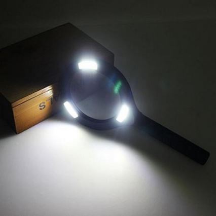 LED Didintuvas 5×ZOOM su foniniu apšvietimu LED/3W/2xAA IP44