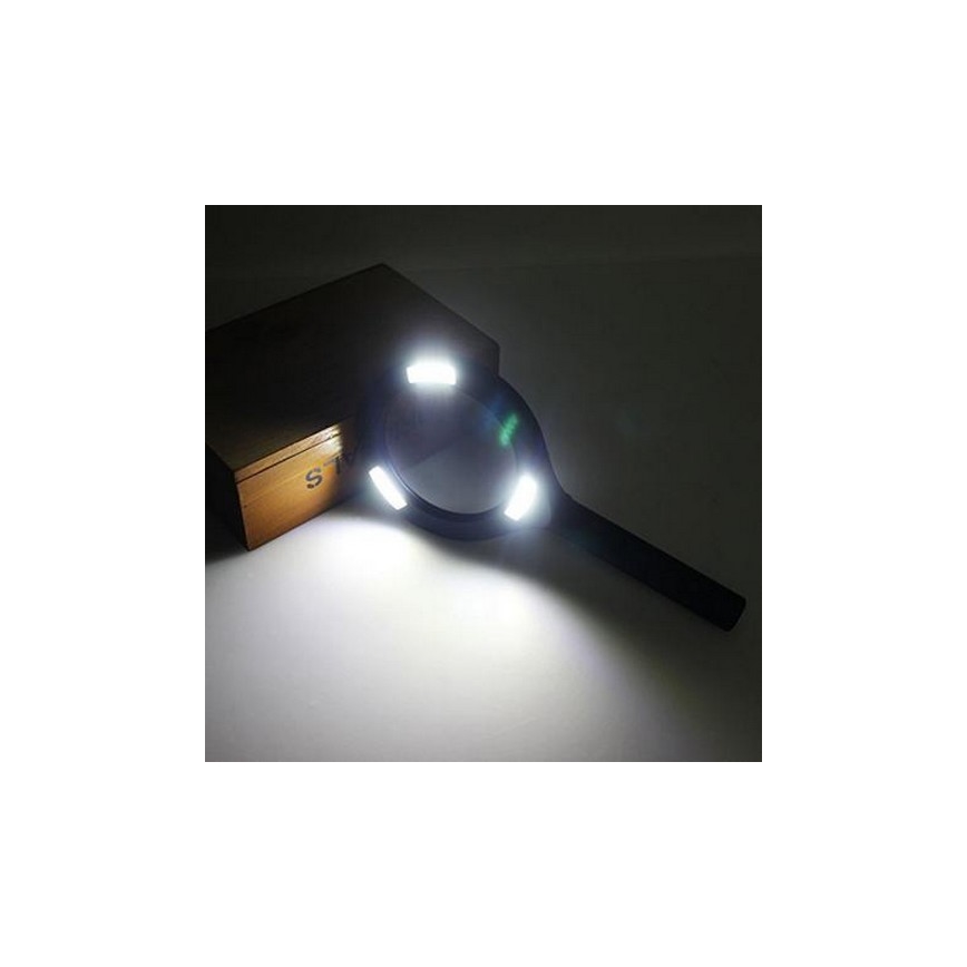 LED Didintuvas 5×ZOOM su foniniu apšvietimu LED/3W/2xAA IP44