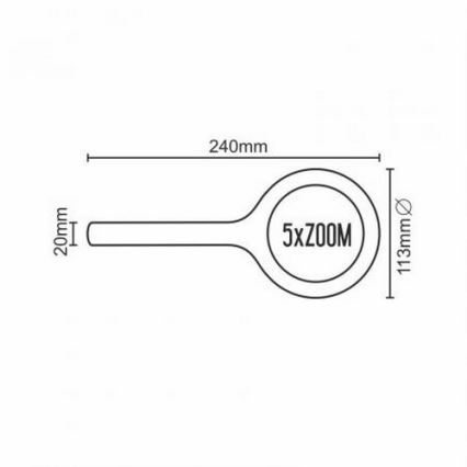 LED Didintuvas 5×ZOOM su foniniu apšvietimu LED/3W/2xAA IP44