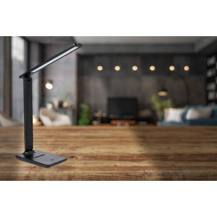 LED dimeriuojama jutiklinė stalinė lempa LED/6W/230V 3000/4000/6000K juoda