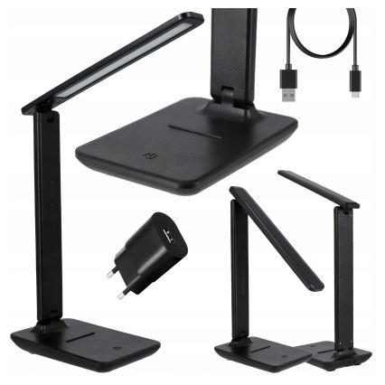 LED dimeriuojama jutiklinė stalinė lempa LED/6W/230V 3000/4000/6000K juoda