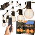 LED dimeriuojama lauko dekoratyvinė girlianda 36xE12/1W/24/230V 22,35 m IP65 juoda + su nuotoliniu pultu