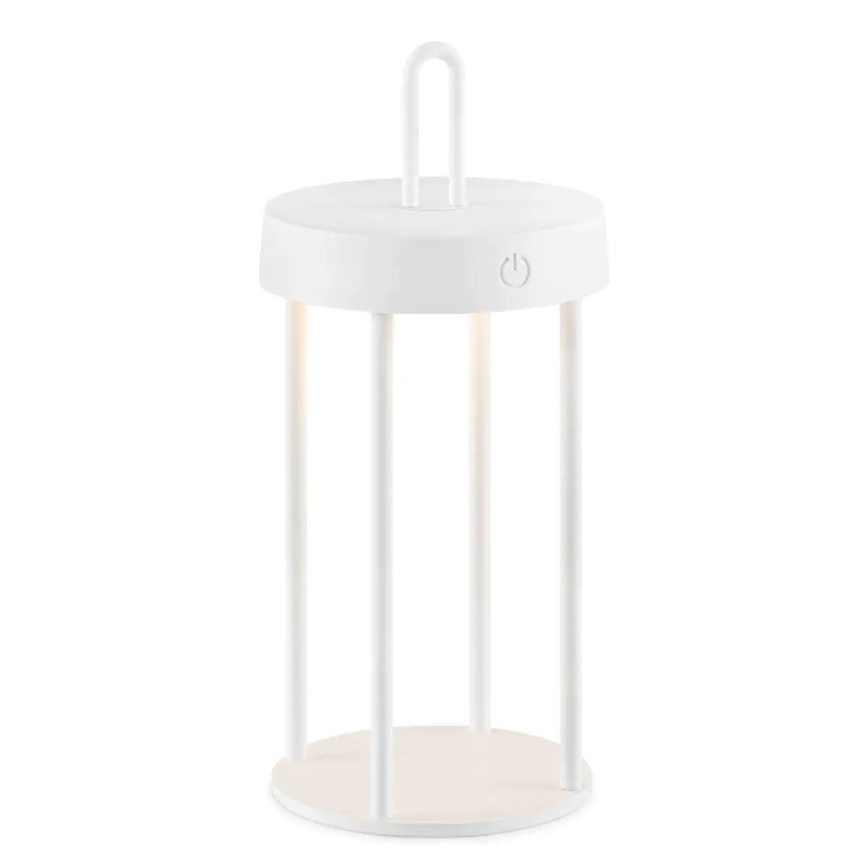 Reguliuojamo ryškumo lauko įkraunama jutiklinė stalinė lempa GENTLE LED/1,5W/3,7V 3000 mAh IP44 balta