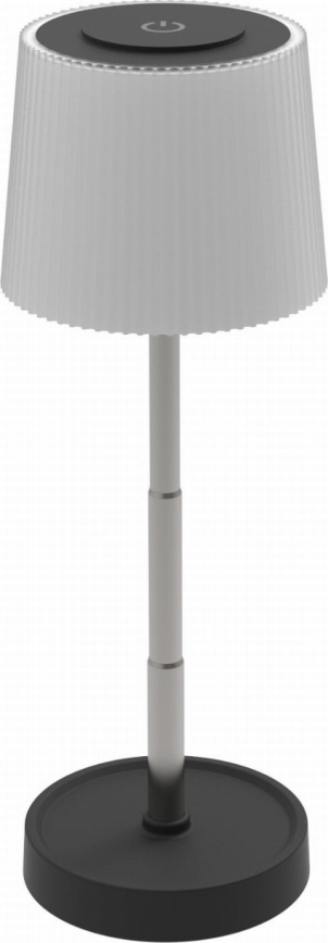 LED dimeriuojama lauko įkraunama stalinė lempa LED/2W/5V IP44 1200 mAh pilka