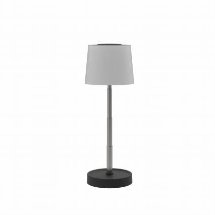 LED dimeriuojama lauko įkraunama stalinė lempa LED/2W/5V IP44 1200 mAh pilka