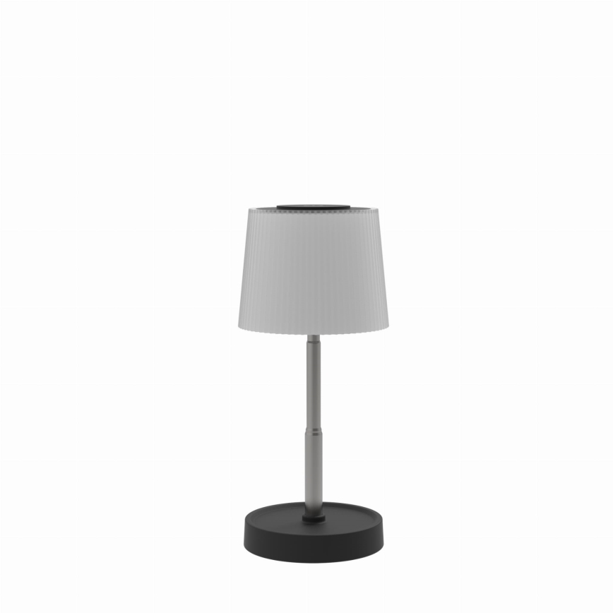 LED dimeriuojama lauko įkraunama stalinė lempa LED/2W/5V IP44 1200 mAh pilka